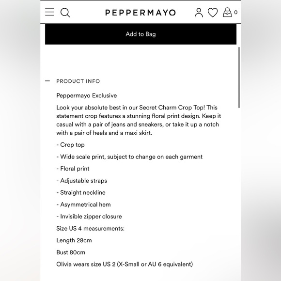 Peppermayo Exclusive - Secret Charm Crop Top - Black Orchid - Picture 4 of 7